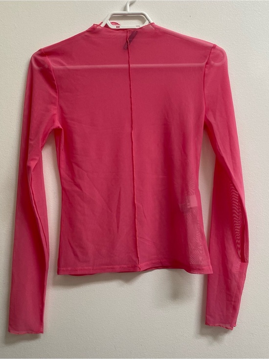 Zara Tops - Zara Mockneck Mesh Long Sleeve Tee M